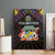 Mauritius Roots Canvas Wall Art African Map in Fingerprint and Tribal Colors