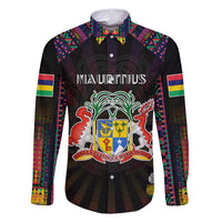 Personalized Mauritius Roots Family Matching Mermaid Dress and Hawaiian Shirt African Map in Fingerprint and Tribal Colors