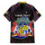 Personalized Mauritius Roots Family Matching Puletasi and Hawaiian Shirt African Map in Fingerprint and Tribal Colors