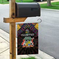 Mauritius Roots Garden Flag African Map in Fingerprint and Tribal Colors