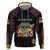 Personalized Mauritius Roots Hoodie African Map in Fingerprint and Tribal Colors