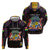 Personalized Mauritius Roots Hoodie African Map in Fingerprint and Tribal Colors