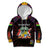 Personalized Mauritius Roots Kid Hoodie African Map in Fingerprint and Tribal Colors