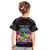 Personalized Mauritius Roots Kid T Shirt African Map in Fingerprint and Tribal Colors