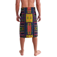Personalized Mauritius Roots Lavalava African Map in Fingerprint and Tribal Colors