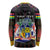 Personalized Mauritius Roots Long Sleeve Shirt African Map in Fingerprint and Tribal Colors