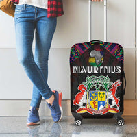 Mauritius Roots Luggage Cover African Map in Fingerprint and Tribal Colors