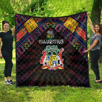 Mauritius Roots Quilt African Map in Fingerprint and Tribal Colors