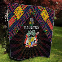 Mauritius Roots Quilt African Map in Fingerprint and Tribal Colors