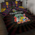 Mauritius Roots Quilt Bed Set African Map in Fingerprint and Tribal Colors