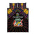 Mauritius Roots Quilt Bed Set African Map in Fingerprint and Tribal Colors
