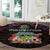 Mauritius Roots Round Carpet African Map in Fingerprint and Tribal Colors