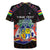 Personalized Mauritius Roots Rugby Jersey African Map in Fingerprint and Tribal Colors