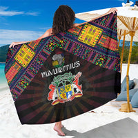 Mauritius Roots Sarong African Map in Fingerprint and Tribal Colors