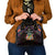 Mauritius Roots Shoulder Handbag African Map in Fingerprint and Tribal Colors