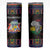 Mauritius Roots Skinny Tumbler African Map in Fingerprint and Tribal Colors