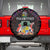 Mauritius Roots Spare Tire Cover African Map in Fingerprint and Tribal Colors