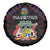 Mauritius Roots Spare Tire Cover African Map in Fingerprint and Tribal Colors