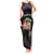 Personalized Mauritius Roots Tank Maxi Dress African Map in Fingerprint and Tribal Colors