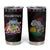 Mauritius Roots Tumbler Cup African Map in Fingerprint and Tribal Colors