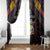 Mauritius Roots Window Curtain African Map in Fingerprint and Tribal Colors