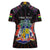 Personalized Mauritius Roots Women Polo Shirt African Map in Fingerprint and Tribal Colors