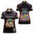 Personalized Mauritius Roots Women Polo Shirt African Map in Fingerprint and Tribal Colors