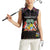 Personalized Mauritius Roots Women Sleeveless Polo Shirt African Map in Fingerprint and Tribal Colors