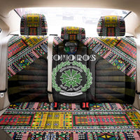 Comoros Roots Back Car Seat Cover African Map in Fingerprint and Tribal Colors