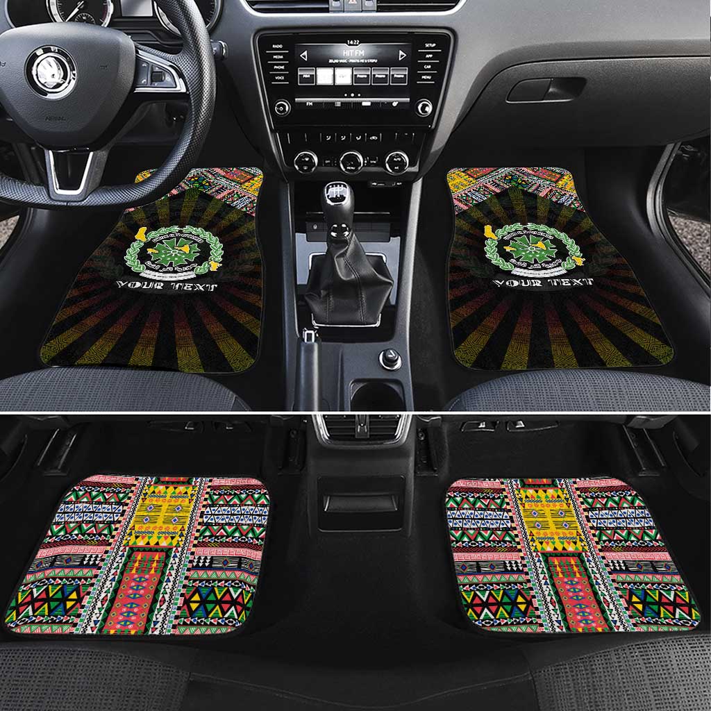 Comoros Roots Car Mats African Map in Fingerprint and Tribal Colors