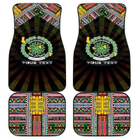 Comoros Roots Car Mats African Map in Fingerprint and Tribal Colors