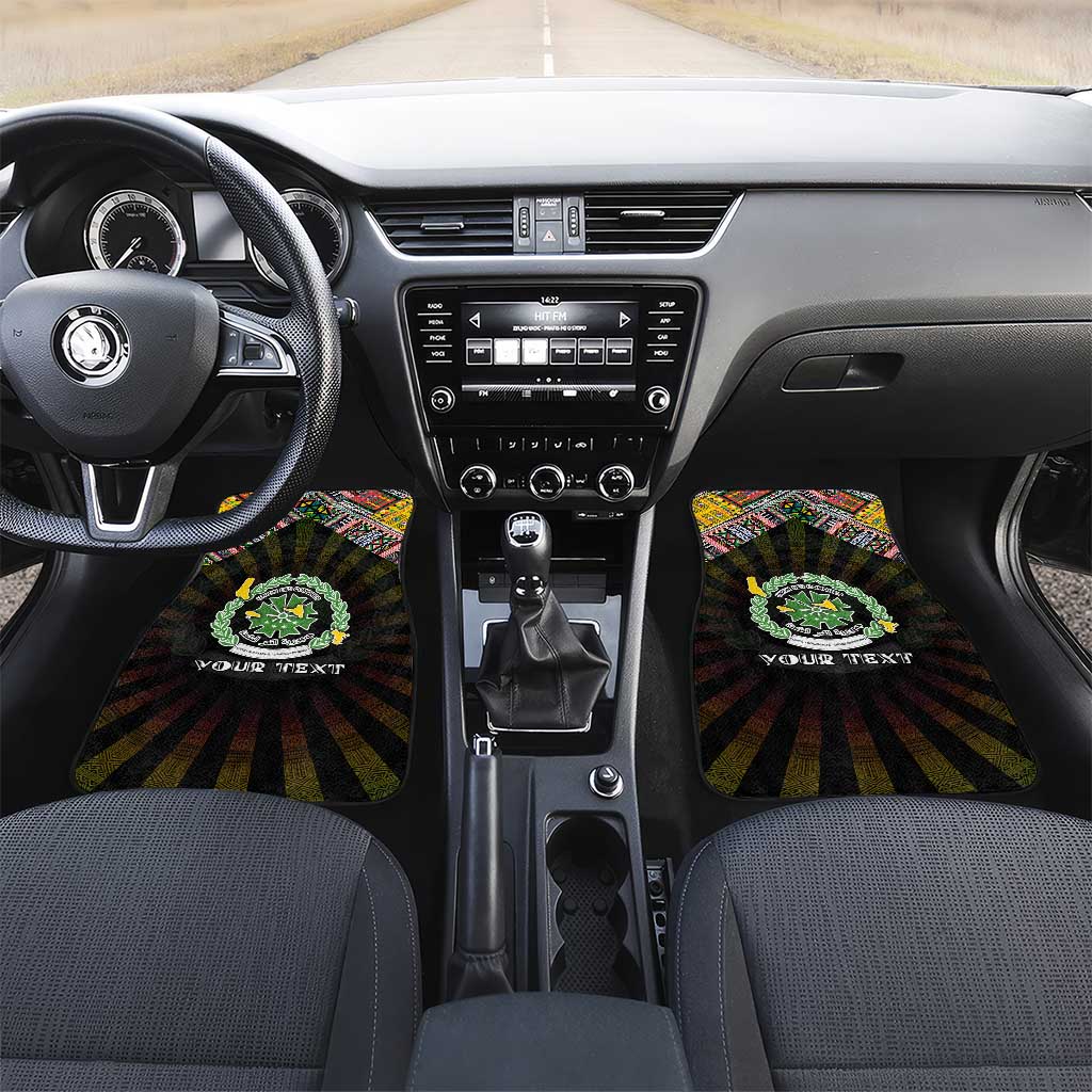 Comoros Roots Car Mats African Map in Fingerprint and Tribal Colors
