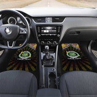Comoros Roots Car Mats African Map in Fingerprint and Tribal Colors