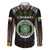 Personalized Comoros Roots Family Matching Off The Shoulder Long Sleeve Dress and Hawaiian Shirt African Map in Fingerprint and Tribal Colors
