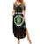 Personalized Comoros Roots Family Matching Summer Maxi Dress and Hawaiian Shirt African Map in Fingerprint and Tribal Colors