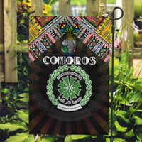 Comoros Roots Garden Flag African Map in Fingerprint and Tribal Colors