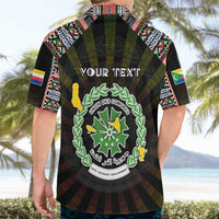 Personalized Comoros Roots Hawaiian Shirt African Map in Fingerprint and Tribal Colors