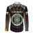 Personalized Comoros Roots Long Sleeve Button Shirt African Map in Fingerprint and Tribal Colors