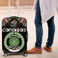 Comoros Roots Luggage Cover African Map in Fingerprint and Tribal Colors
