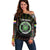 Personalized Comoros Roots Off Shoulder Sweater African Map in Fingerprint and Tribal Colors