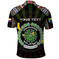 Personalized Comoros Roots Polo Shirt African Map in Fingerprint and Tribal Colors