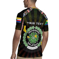 Personalized Comoros Roots Rugby Jersey African Map in Fingerprint and Tribal Colors