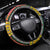 Comoros Roots Steering Wheel Cover African Map in Fingerprint and Tribal Colors