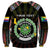 Personalized Comoros Roots Sweatshirt African Map in Fingerprint and Tribal Colors