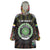 Personalized Comoros Roots Wearable Blanket Hoodie African Map in Fingerprint and Tribal Colors