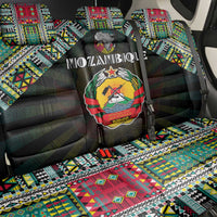 Mozambique Roots Back Car Seat Cover African Map in Fingerprint and Tribal Colors