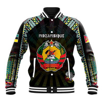 Personalized Mozambique Roots Baseball Jacket African Map in Fingerprint and Tribal Colors