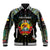 Personalized Mozambique Roots Baseball Jacket African Map in Fingerprint and Tribal Colors
