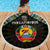 Mozambique Roots Beach Blanket African Map in Fingerprint and Tribal Colors