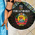 Mozambique Roots Beach Blanket African Map in Fingerprint and Tribal Colors